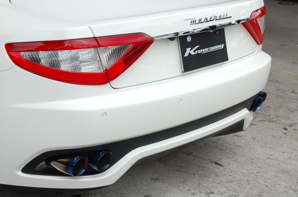 KREISSIEG CAT-BACK F1 SOUND VALVETRONIC EXHAUST SYSTEM TITANIUM FLOATING CURL TAIL SANDBLASTED KSG LOGO MARK FOR SPORTS AT WITHOUT VARIABLE FUCTION FOR MASERATI GRAND TURISMO SPORTS AT MGT-04-TITANIUM-GRANTURISMO-SPORTS-AT-NA