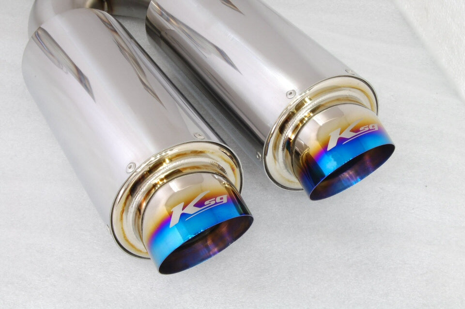 KREISSIEG F1 SOUND VALVETRONIC EXHAUST SYSTEM TITANIUM TAIL SANDBLASTED KSG LOGO MARK WITH BUMPER 4 CATALYZER FOR LAMBORGHINI DIABLO 6.0 VT ROADSTER 6.0L V12 LAD-01-TITANIUM-WITHBUMPER-4C