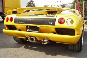 KREISSIEG F1 SOUND VALVETRONIC EXHAUST SYSTEM STAINLESS STEEL TAIL SANDBLASTED KSG LOGO MARK WITHOUT BUMPER 4 CATALYZER FOR LAMBORGHINI DIABLO 6.0 VT ROADSTER 6.0L V12 LAD-01-STAINLESS-WITHOUTBUMPER-4C