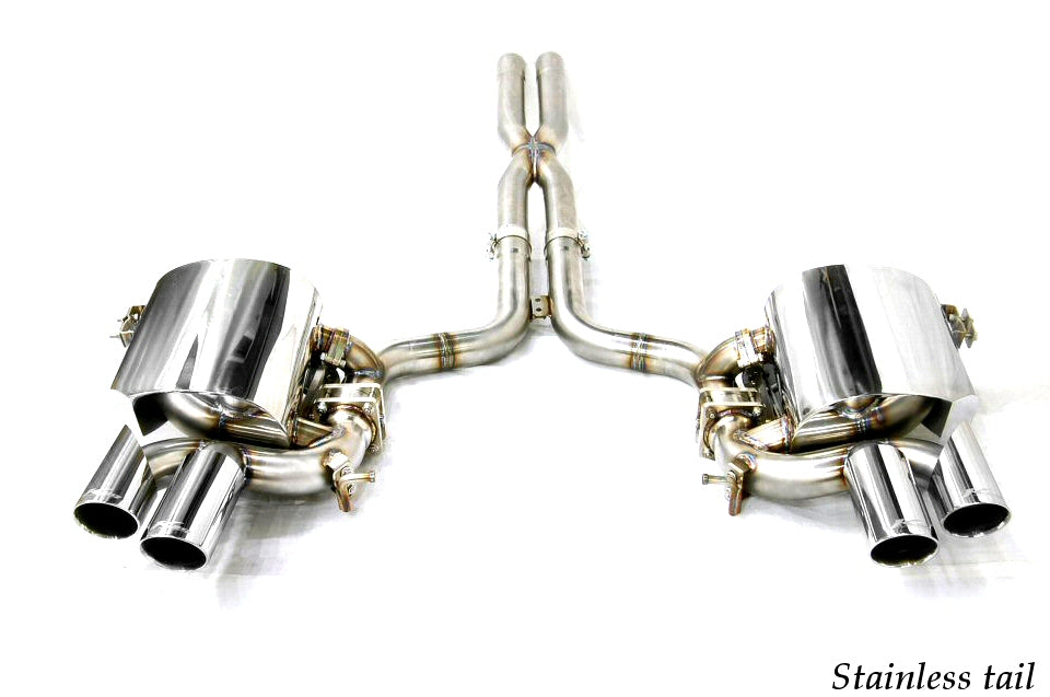 KREISSIEG CAT-BACK F1 SOUND VALVETRONIC EXHAUST SYSTEM STAINLESS STEEL FLOATING CURL TAIL SANDBLASTED KSG LOGO MARK FOR SPORTS AT WITH VARIABLE FUNCTION FOR MASERATI GRAND TURISMO SPORTS AT MGT-04-STAINLESS-GRANTURISMO-SPORTS-AT-YES