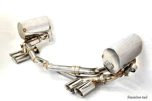 KREISSIEG CAT-BACK F1 SOUND VALVETRONIC EXHAUST SYSTEM STAINLESS STEEL FLOATING CURL TAIL SANDBLASTED KSG LOGO MARK DFI 7SP PDK FOR PORSCHE 997 CARRERA DFI 7SPEED PDK TRANSMISSION P997C-07-STAINLESS