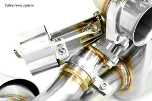KREISSIEG F1 SOUND VALVETRONIC EXHAUST SYSTEM SUPER HOWLING VER. STAINLESS STEEL FLOATING CURL TAIL SANDBLASTED KSG LOGO MARK FOR FERRARI 348 TS FERRARI 348 TB F348-08-STAINLESS-TS-TB