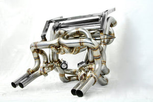 KREISSIEG F1 SOUND VALVETRONIC EXHAUST SYSTEM TITANIUM TAIL SANDBLASTED KSG LOGO MARK WITH BUMPER 2 CATALYZER FOR LAMBORGHINI DIABLO 6.0 VT ROADSTER 6.0L V12 LAD-01-TITANIUM-WITHBUMPER-2C