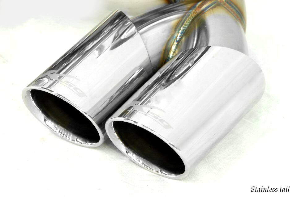 KREISSIEG F1 SOUND VALVETRONIC EXHAUST SYSTEM SUPER HOWLING VER. STAINLESS STEEL FLOATING CURL TAIL SANDBLASTED KSG LOGO MARK FOR FERRARI 348 TS FERRARI 348 TB F348-08-STAINLESS-TS-TB