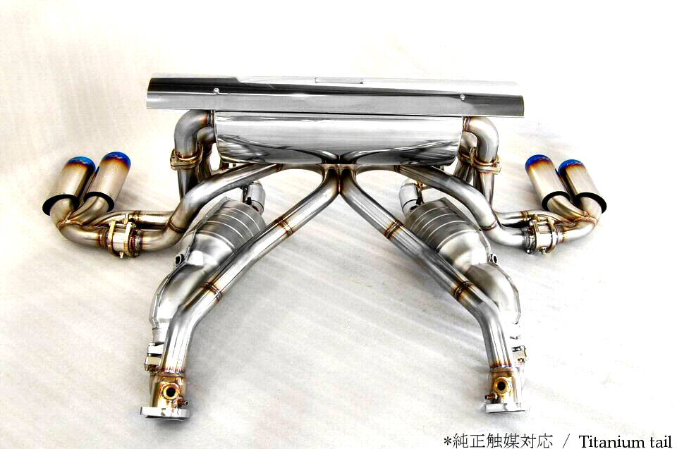 KREISSIEG F1 SOUND VALVETRONIC EXHAUST SYSTEM ULTIMATE VER. TITANIUM FLOATING CURL TAIL SANDBLAST KSG LOGO MARK FOR FERRARI F360 CHALLENGE STRADALE F360-12-TITANIUM-M27-CHALLENGE