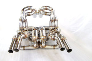 KREISSIEG F1 SOUND VALVETRONIC EXHAUST SYSTEM STAINLESS STEEL TAIL SANDBLASTED KSG LOGO MARK WITHOUT BUMPER 4 CATALYZER FOR LAMBORGHINI DIABLO 6.0 VT ROADSTER 6.0L V12 LAD-01-STAINLESS-WITHOUTBUMPER-4C