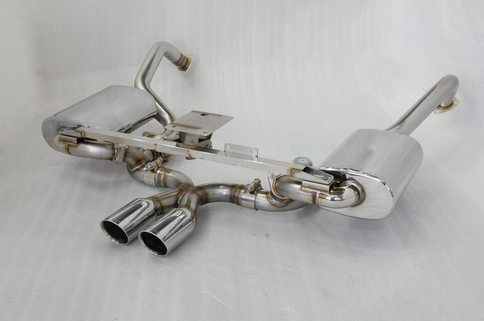 KREISSIEG FIRST CAT-BACK F1 SOUND VALVETRONIC EXHAUST SYSTEM STAINLESS STEEL BILLET FLOATING CURL TAIL SANDBLASTED KSG LOGO MARK PDK LATE MODEL FOR PORSCHE 987 BOXSTER KOUKI  P987BL-01-STAINLESSBILLET-PDK