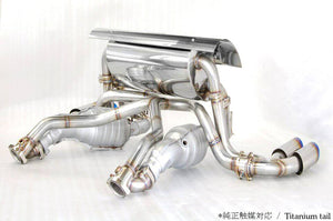 KREISSIEG F1 SOUND VALVETRONIC EXHAUST SYSTEM ULTIMATE VER. TITANIUM FLOATING CURL TAIL SANDBLAST KSG LOGO MARK FOR FERRARI F360 CHALLENGE STRADALE F360-12-TITANIUM-M27-CHALLENGE