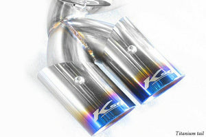 KREISSIEG F1 SOUND VALVETRONIC EXHAUST SYSTEM SUPER HOWLING VER. TITANIUM FLOATING CURL TAIL SANDBLASTED KSG LOGO MARK FOR FERRARI 348 TS FERRARI 348 TB F348-08-TITANIUM-TS-TB