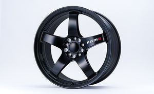 NISMO LM GT4 EVO ALUMINUM ROAD WHEEL MACHINING LOGO VERSION 19X9.5J +50 5X114.3 BLACK 4030S-RS240-BK