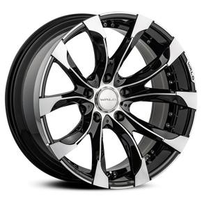 WALD JARRET J11-C 1-6 1-5 22x10.5 WITH OVER FENDER SILVER BLACK FOR TOYOTA PRADO 150 HILUX WALD-00035
