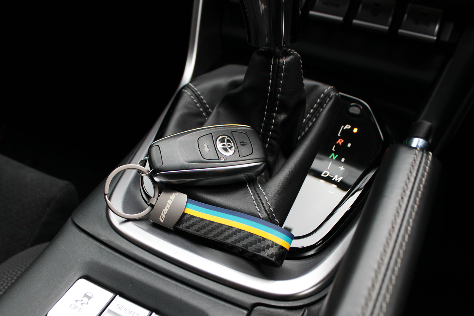 GREDDY 3 STRIPE KEYCHAIN 18001948 - Black Hawk Japan