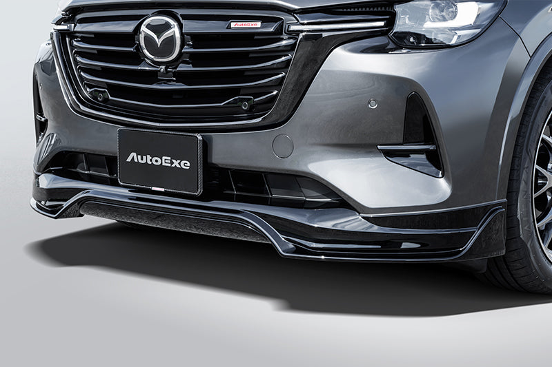 AUTOEXE FRONT UNDER SPOILER PIANO BLACK PAINTED FOR MAZDA CX-80 KL SERIES DIESEL HYBRID AND PHEV VEHICLES EXCLUDING L PACKAGE KHA1V4900