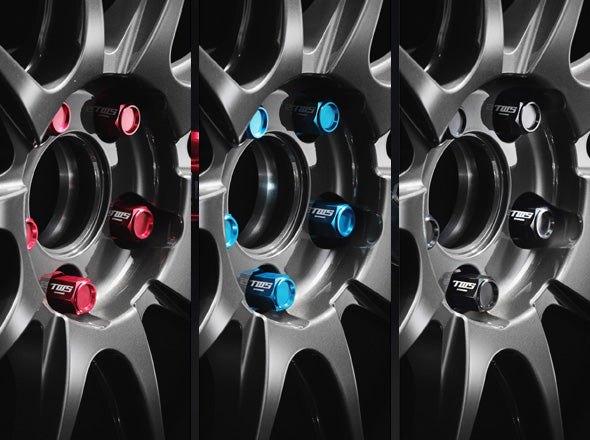 TWS WHEEL LOCK NUT SET - [16P] 12 NUTS / 4 LOCK NUTS / 1 KEY ADAPTER - BLACK FOR  TWS16K
