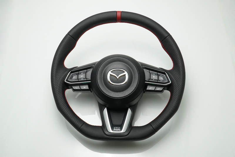 AUTOEXE SPORTS STEERING WHEEL RED STITCH FOR MAZDA CX-8 KG ALL CARS KFA1V0310