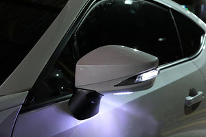 CHARGE SPEED DOOR MIRRORS WITH LED TURN SIGNALS CRYSTAL WHITE PEARL K1X FOR TOYOTA 86 ZN6  CAHRGESPEED-00076