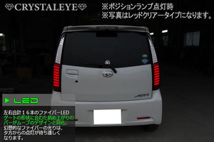 CRYSTAL EYE CRYSTAL FIBER FULL LED TAIL LAMP RED CLEAR FOR DAIHATSU MOVE CUSTOM LA100S 110S ZENKI J101RC