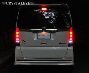 CRYSTAL EYE CRYSTAL FIBER FULL LED TAIL LAMP V2 SEQUENTIAL TURN SIGNAL TYPE BLACK FOR HONDA N-BOX CUSTOM JF1 JF2 J195-BK
