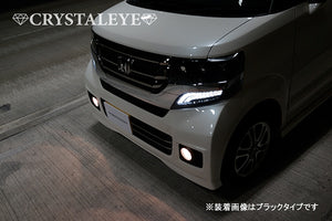 CRYSTAL EYE 3-EYE FULL LED HEADLIGHTS WITH SEQUENTIAL TURN SIGNALS, CHROME FOR HONDA N-BOX CUSTOM JF1 JF2 U017-CR