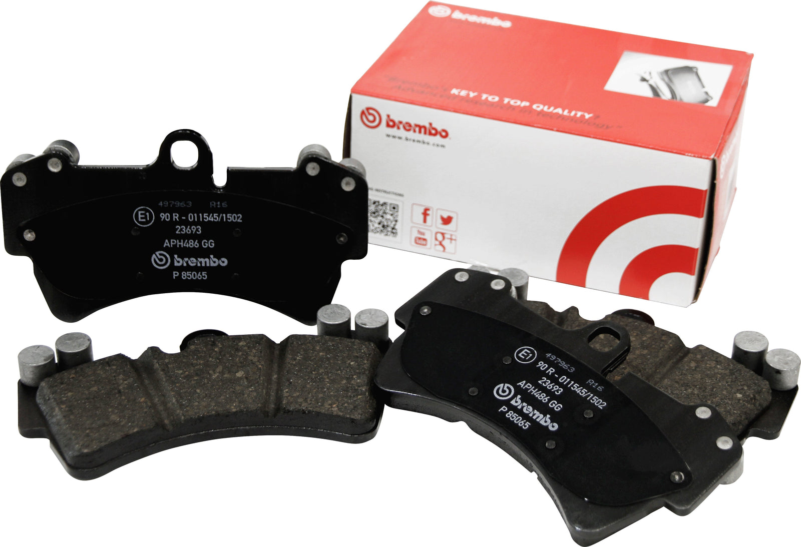 BREMBO BRAKE PADS BLACK LEFT AND RIGHT SET FRONT FOR BMW E46 (3 SERIES HATCHBACK) AT18 01.10-05.04 P06-024