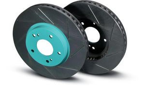 PROJECT MU SCR STRAIGHT 8 SLITS FRONT GREEN 1PIECE BRAKE ROTORS FOR TOYOTA GR YARIS GXPA16  SCRT020