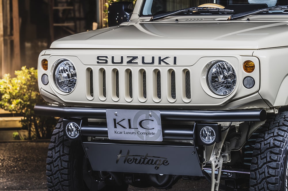 HERITAGE FACE GRILL SJ MADE OF ABS PAINTED JUNGLE GREEN COLOR ZZC FOR SUZUKI JIMNY JB64W SUZUKI JIMNY SIERRA JB74W HERITAGE-00003