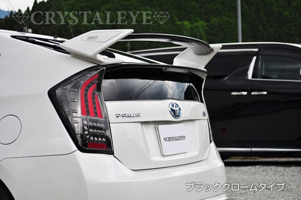 CRYSTAL EYE FIBER FULL LED TAIL LAMP V4 FLOWING TURN SIGNAL TYPE SMOKE (SM) FOR TOYOTA PRIUS 30 ZVW30 J168-SM