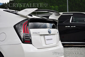 CRYSTAL EYE FIBER FULL LED TAIL LAMP V4 FLOWING TURN SIGNAL TYPE BLACK CHROME (BC) FOR TOYOTA PRIUS 30 ZVW30 J168-BC
