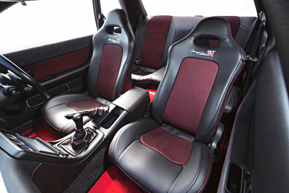 GARAGE ACTIVE ORIGINAL SEAT COVER BLACK BLUE FOR NISSAN SKYLINE GT-R BNR32 GARAGE-ACTIVE-00010