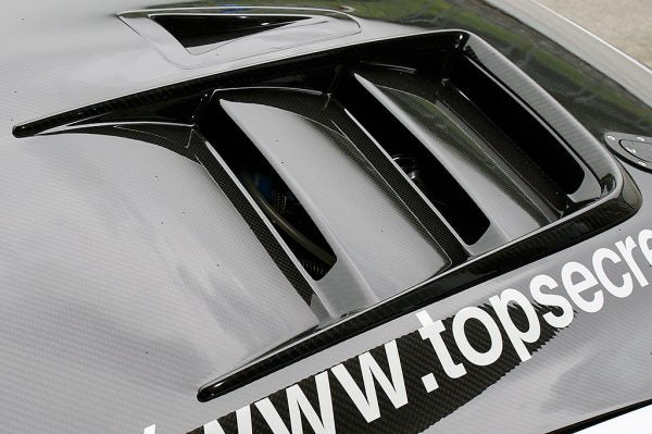 TOP SECRET BONNET DUCT FIN WITH NO CLEAR COAT FOR NISSAN GT-R R35 TOP-SECRET-00106