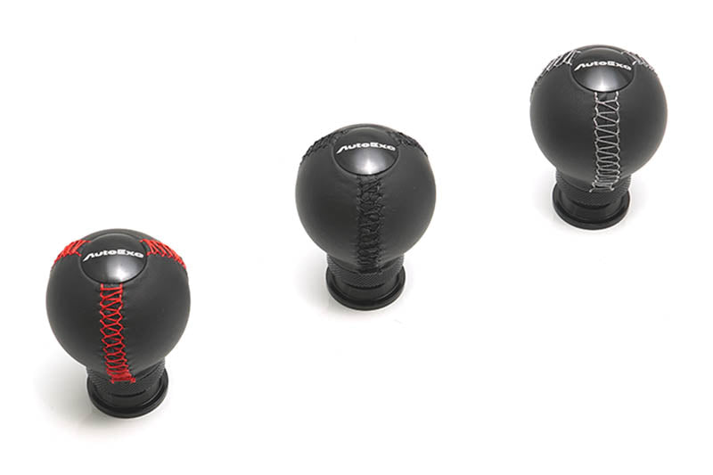 AUTOEXE SHIFT KNOB BALL SHAPE BLACK STITCH FOR MAZDA ROADSTER MT VEHICLES SKYACTIV-G 1.5 / 2.0 (ND), LF-VE 2.0 (NC) NDA2V9050