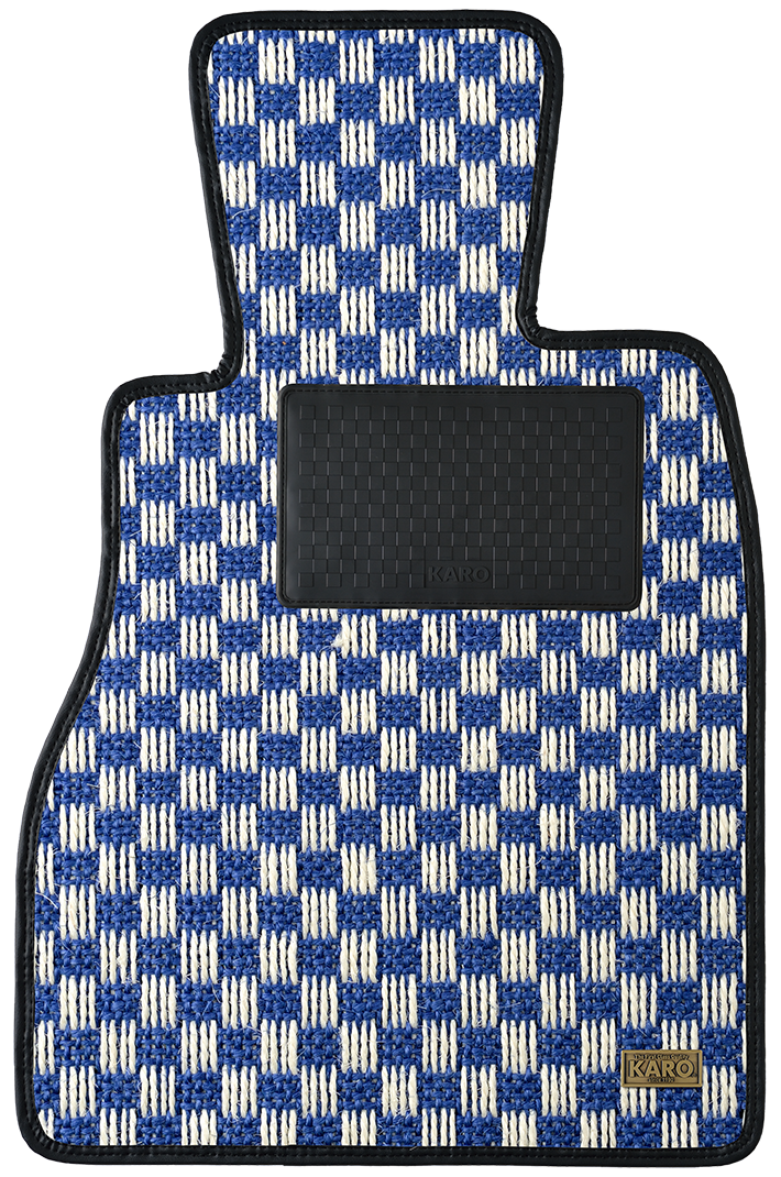 KARO SISAL BLUE WHITE FLOOR MATS FOR Subaru Levorg VM# SISAL-3513-BLUE-WHITE
