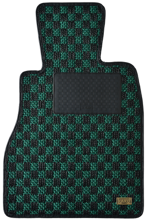 KARO SISAL GREEN BLACK FLOOR MATTS FOR PORSCHE CAYENNE E3 SISAL-4136-GREEN-BLACK