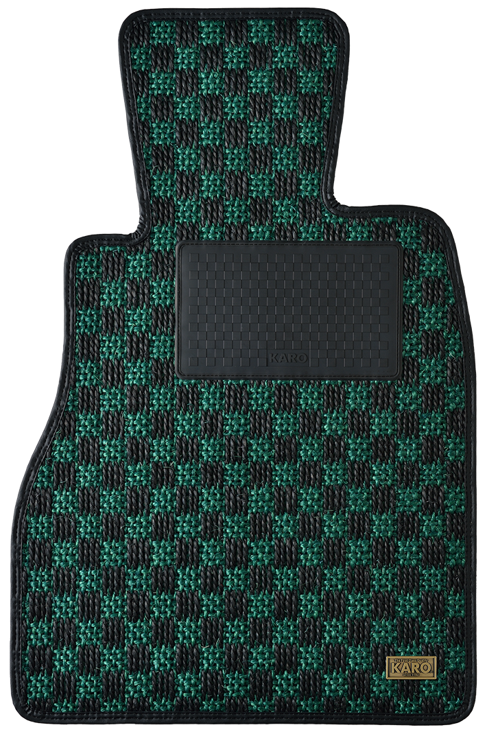 KARO GRAN SISAL GREEN BLACK FLOOR MATS FOR Subaru BRZ ZD8 GRAN-SISAL-4421-GREEN-BLACK