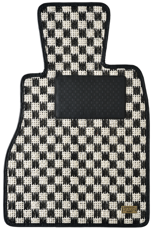KARO GRAN SISAL WHITE BLACK LUGGAGE MATS FOR MERCEDES BENZ GL-Class X166 GRAN-SISAL-3378-WHITE-BLACK