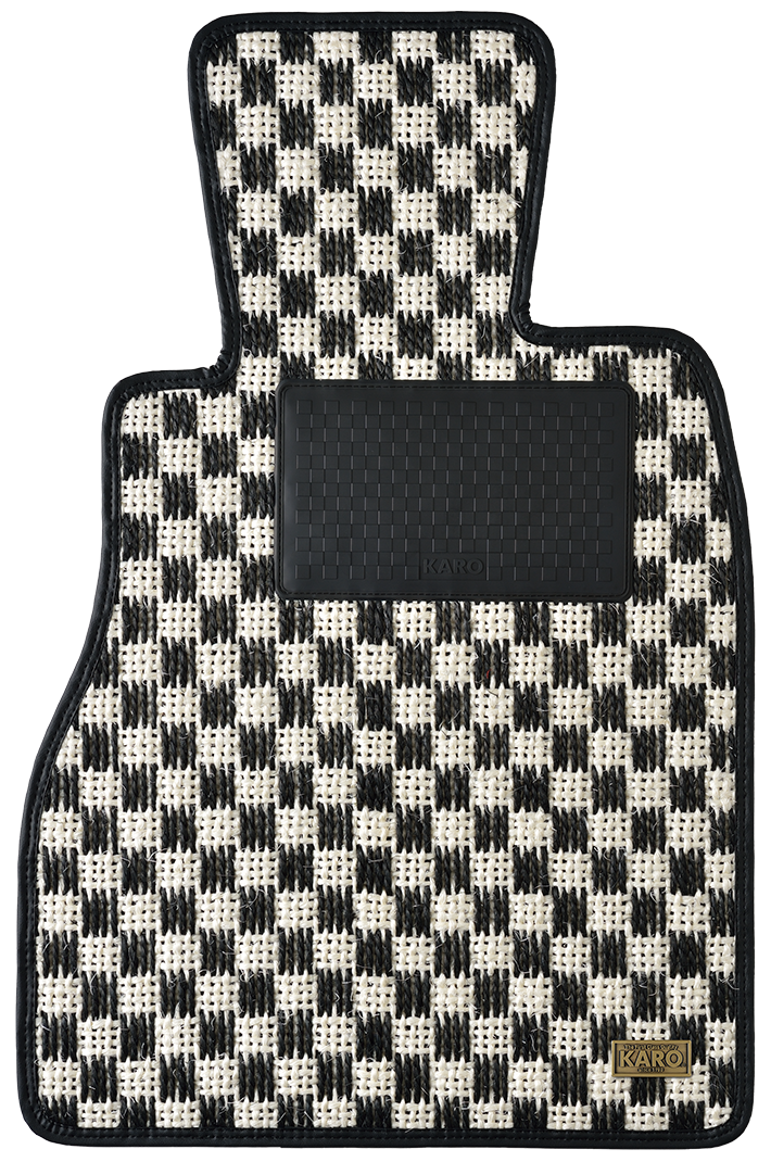 KARO GRAN SISAL WHITE BLACK LUGGAGE MATS FOR Subaru Levorg VM# GRAN-SISAL-3514-WHITE-BLACK