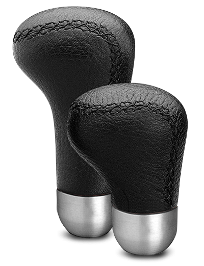 MOMO ANATOMIC LEATHER LONG SHIFT KNOB STANDARD FINISHER BLACK TAPER SK66-SF-01