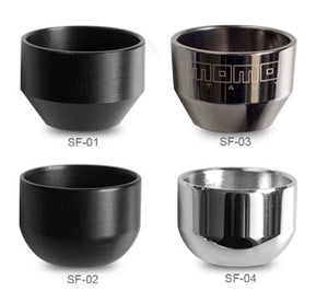 MOMO ANATOMIC LEATHER SHORT SHIFT KNOB STANDARD FINISHER BLACK TAPER SK67-SF-01