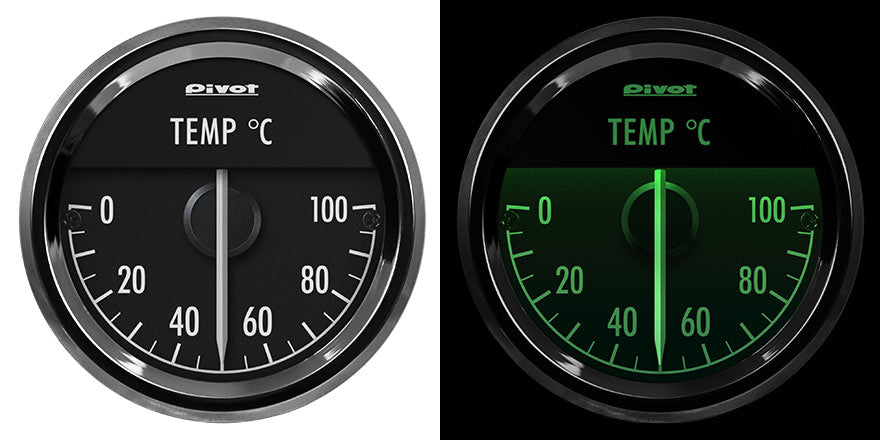 PIVOT STING 52 EG THERMOMETER GAUGE GREEN LIGHT STE-5