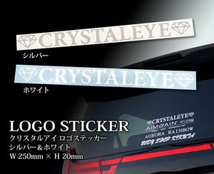 CRYSTAL EYE CRYSTALEYE LOGO STICKER SMALL (S SIZE) WIDTH 250MM SILVER FOR  H041SU