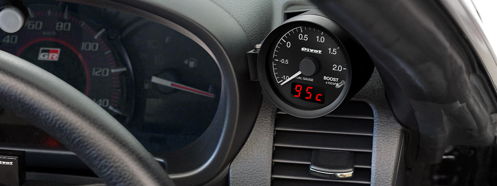 PIVOT DUAL GAUGE RS BOOST WHITE LIGHTING OBD FOR BMW 420I F32COUPE 4N20 B48B20A DRX-B