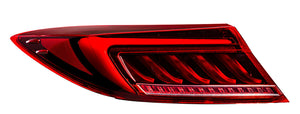VALENTI JEWEL LED TAIL LAMP ULTRA RED LENS GLOSS BLACK LEFT SIDE FOR TOYOTA GR8 ZN8 SUBARU BRZ ZD8 TT86GRZU-RG-1-LH