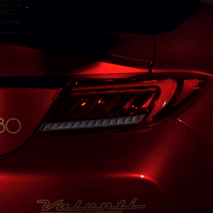 VALENTI JEWEL LED TAIL LAMP ULTRA RED LENS GLOSS BLACK LEFT SIDE FOR TOYOTA GR8 ZN8 SUBARU BRZ ZD8 TT86GRZU-RG-1-LH