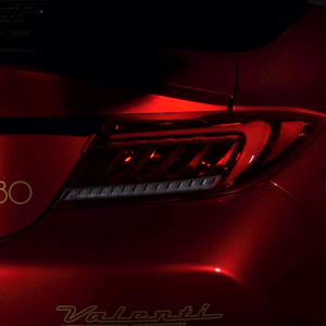 VALENTI JEWEL LED TAIL LAMP ULTRA RED LENS GLOSS BLACK LEFT SIDE FOR TOYOTA GR8 ZN8 SUBARU BRZ ZD8 TT86GRZU-RG-1-LH