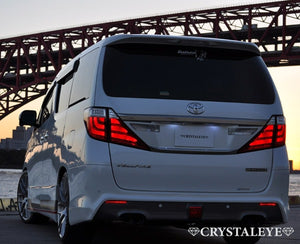 CRYSTAL EYE FIBER FULL LED TAIL LAMP V2 RED CLEAR (RC) FOR TOYOTA VELLFIRE 20 ALPHARD 20 ALL MODELS EARLY LATE HYBRID COMPATIBLE J170-RC