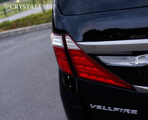 CRYSTAL EYE FIBER FULL LED TAIL LAMP V2 SMOKE (SM) FOR TOYOTA VELLFIRE 20 ALPHARD 20 ALL MODELS EARLY LATE HYBRID COMPATIBLE J170-SM