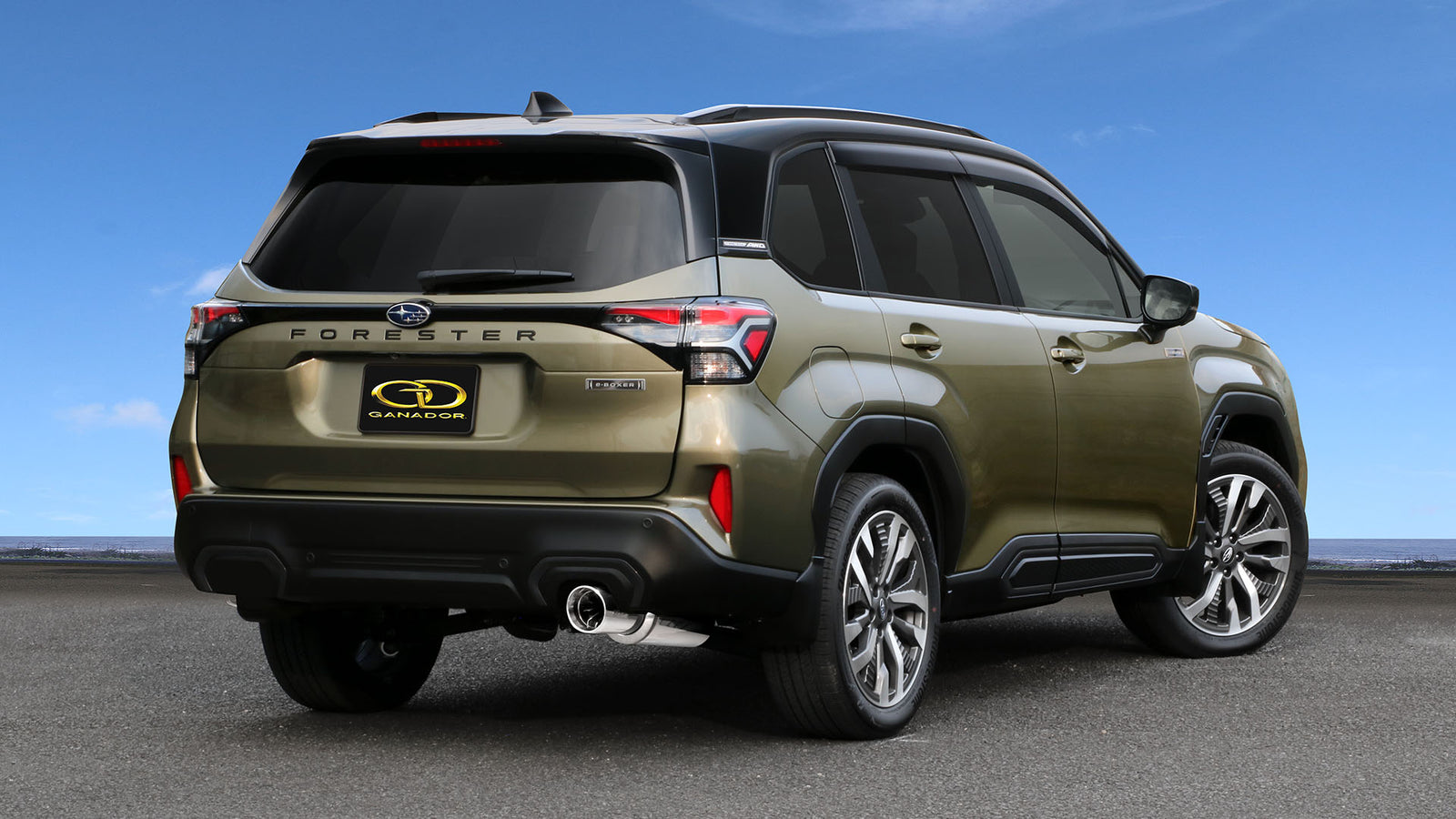 GANADOR VERTEX SPORTS POLISHED EXHAUST FOR SUBARU FORESTER FB25 2,498CC | MC2 AC SYNCHRONOUS MOTOR VRS-056PO