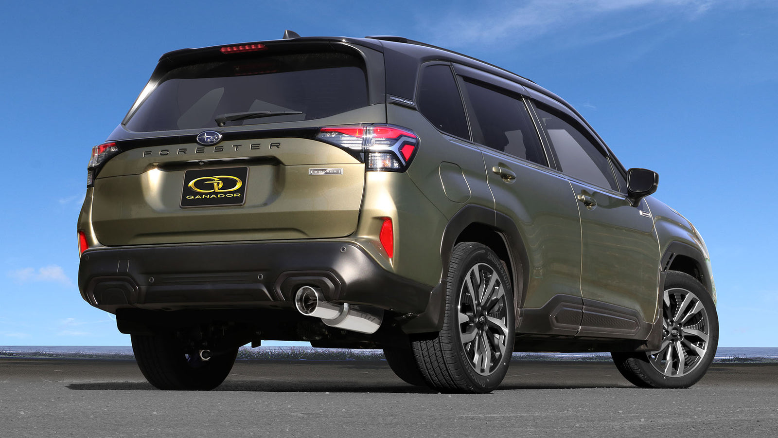 GANADOR VERTEX SPORTS POLISHED EXHAUST FOR SUBARU FORESTER FB25 2,498CC | MC2 AC SYNCHRONOUS MOTOR VRS-056PO