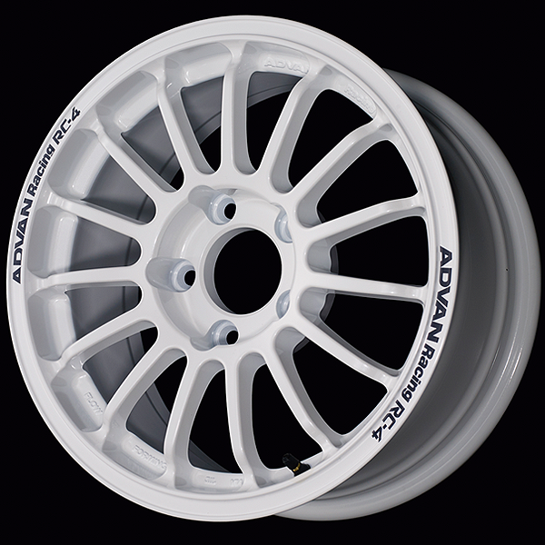 YOKOHAMA ADVAN RACING RC-4 FOR JAPANESE CARS 15X6.5J 5X114.3 35 RW RALLY WHITE YOKOHAMA-ADVAN-03687