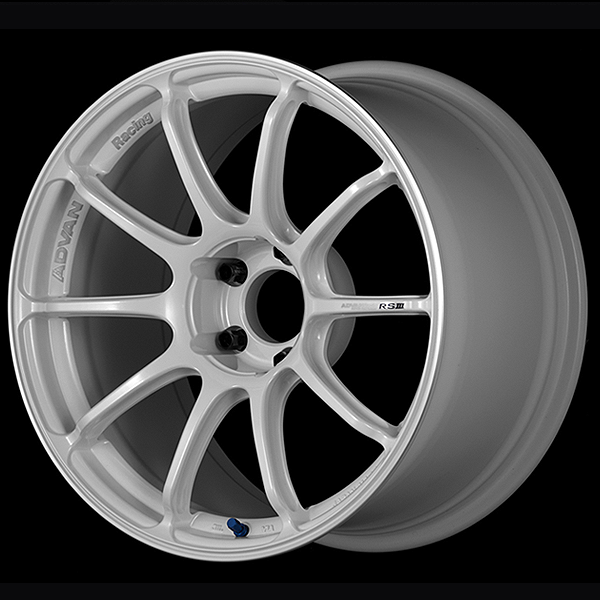 YOKOHAMA ADVAN RACING RSIII FOR JAPANESE CARS 18X9.5J 5(M12)X114.3 45 WMR RACING WHITE METALLIC - RING YOKOHAMA-ADVAN-01209